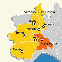 Mappa B&B Provincia di Alessandria