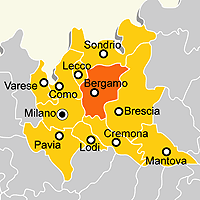 Mappa B&B Provincia di Bergamo