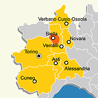 Mappa B&B Provincia di Biella