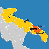 Mappa B&B Provincia di Brindisi