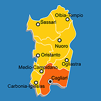 Mappa B&B Provincia di Cagliari