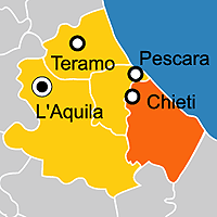 Mappa B&B Provincia di Chieti