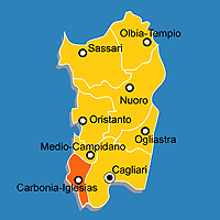 Mappa B&B Provincia di Carbonia Iglesias