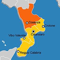 Mappa B&B Provincia di Cosenza