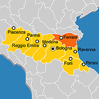 Mappa B&B Provincia di Ferrara