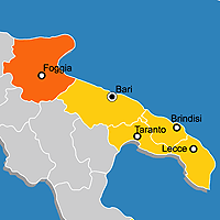 Mappa B&B Provincia di Foggia