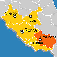 Mappa B&B Provincia di Frosinone