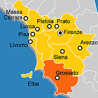Mappa B&B Provincia di Grosseto