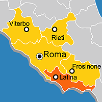 Mappa B&B Provincia di Latina