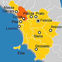 Mappa B&B Provincia di Lucca
