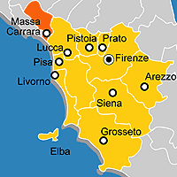 Mappa B&B Provincia di Massa Carrara