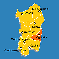 Mappa B&B Provincia di Ogliastra