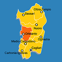 Mappa B&B Provincia di Oristano