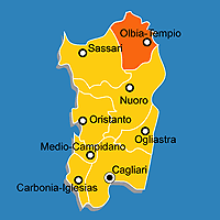 Mappa B&B Provincia di Olbia Tempio