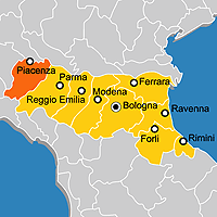 Mappa B&B Provincia di Piacenza