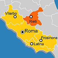 Mappa B&B Provincia di Rieti