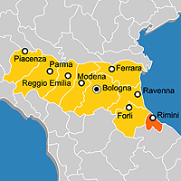Mappa B&B Provincia di Rimini