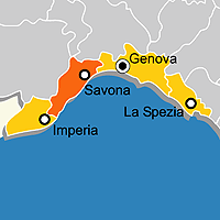 Mappa B&B Provincia di Savona