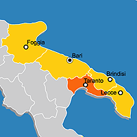 Mappa B&B Provincia di Taranto