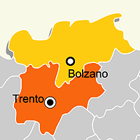Mappa B&B Provincia di Trento
