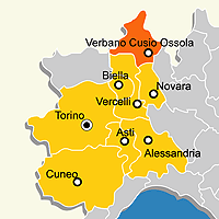 Mappa B&B Provincia di Verbano Cusio Ossola