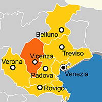 Mappa B&B Provincia di Vicenza